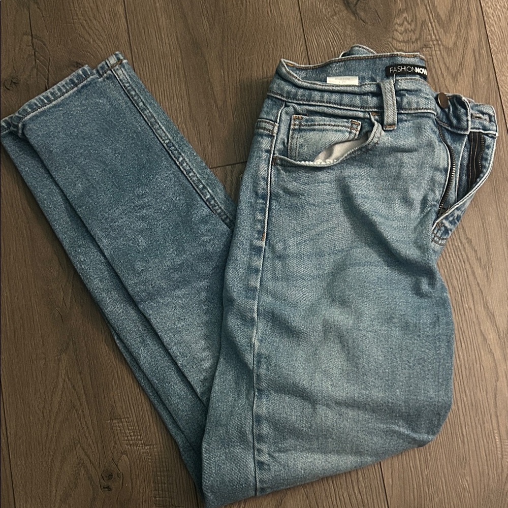 Fashion Nova Light Blue Mom Jeans